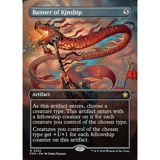 FDN_352 Banner of Kinship *Borderless BL* MTG Magic: The Gathering: Foundations_Rare