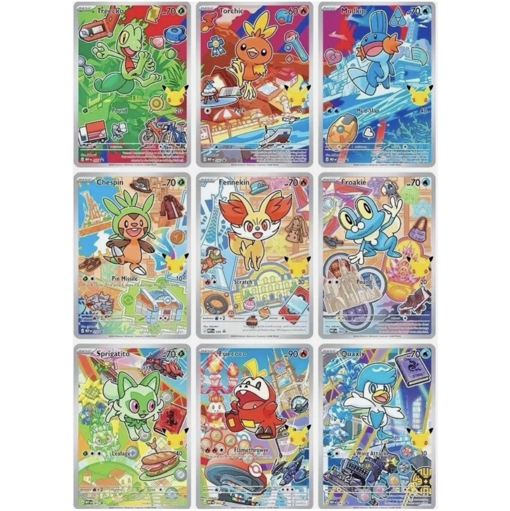 FIRST PARTNER 3 *FP3* Illustration Collection Series *Pokemon TCG* Complete Set of 9 English Starter Pokemon