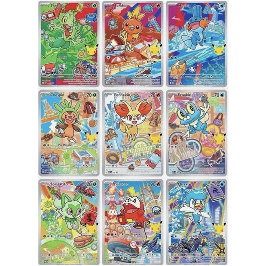 FIRST PARTNER 3 *FP3* Illustration Collection Series *Pokemon TCG* Complete Set of 9 English Starter Pokemon