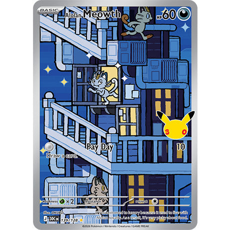 Pokemon TCG 30th CELEBRATIONS ENGLISH | 30C Illustration Rares IR Singles | Choose Your Cards Inside | Meowth Maushold