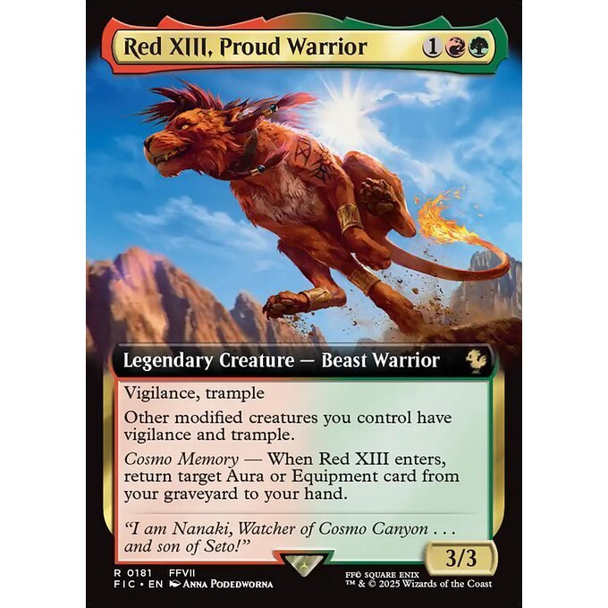 FIC MTG Final Fantasy Commander *EA Extended Art Rares - Red Green Gold Multicolored* CHOOSE YOUR CARDS INSIDE