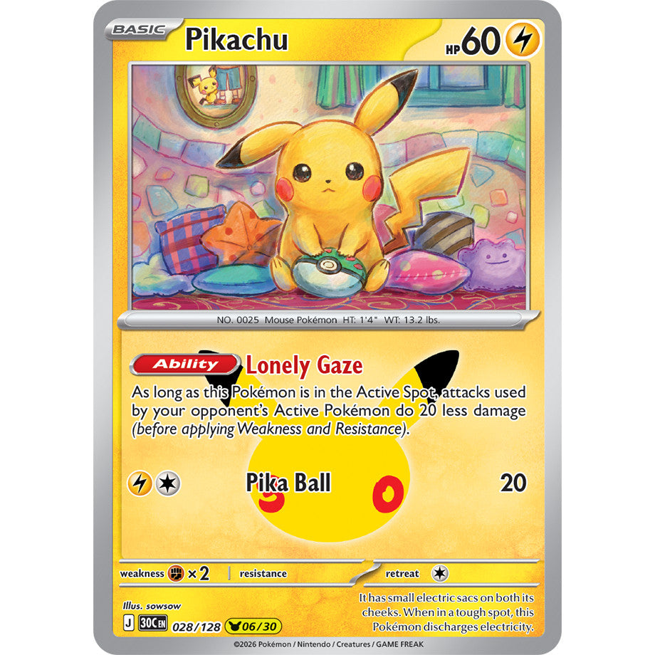 30th ANNIVERSARY CELEBRATION | PIKACHU ENGLISH HOLO CARDS Collection SINGLES | Pokemon TCG ENG 30C | Choose Your Card