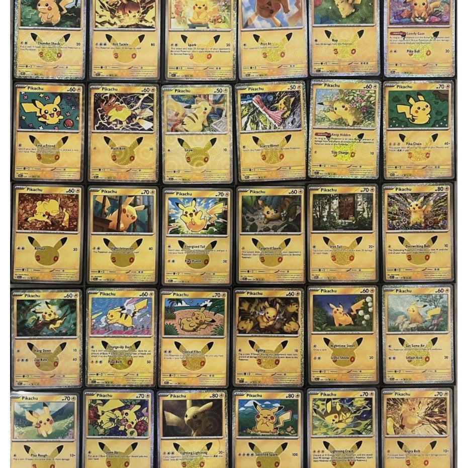 30th ANNIVERSARY CELEBRATION Complete Set of 30 ENG PIKACHU HOLO CARDS | Pokemon TCG ENGLISH 30C  | Catch Them All Here!
