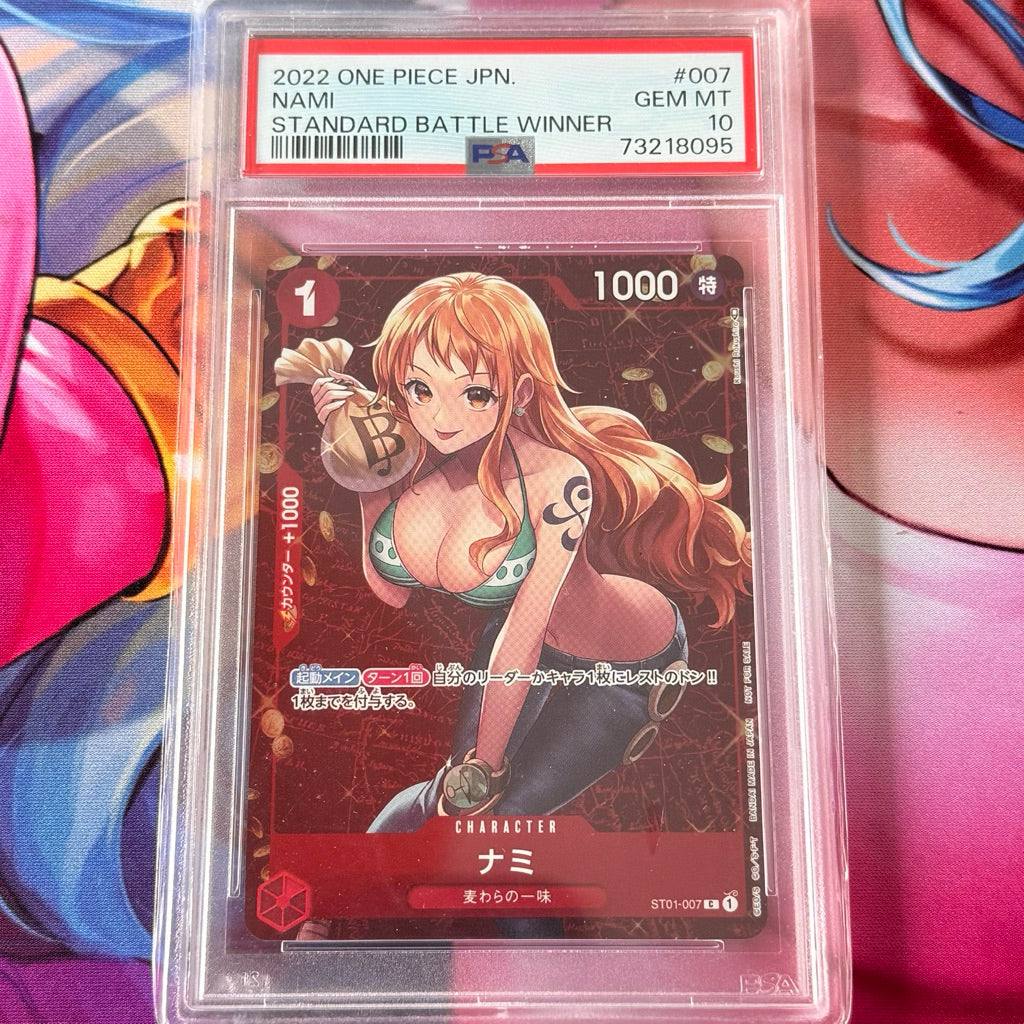 ST01_007* NAMI *Standard Battle Winner 2022* PSA 10 GRADED SLAB GEM MINT One Piece TCG_P-C AA Parallel PSA10