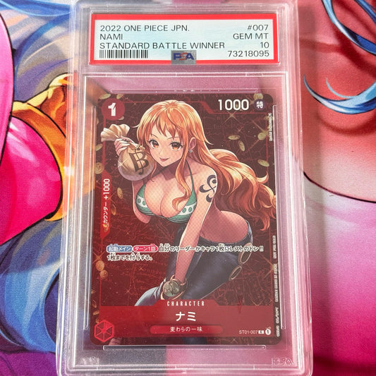 ST01_007* NAMI *Standard Battle Winner 2022* PSA 10 GRADED SLAB GEM MINT One Piece TCG_P-C AA Parallel PSA10