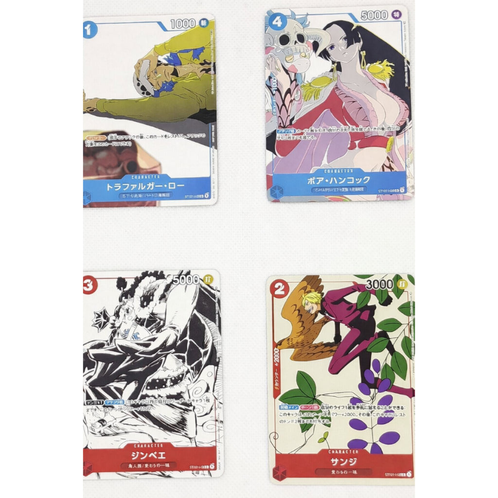 LAW, BOA, JINBEI, SANJI Set of 4 Matching Battle Sealed Pack  One Piece TCG Promo PACK_P Promotional