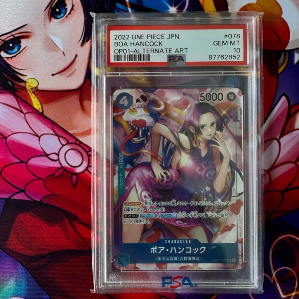 OP01_078* BOA HANCOCK *Romance Dawn* PSA10 GRADED SLAB GEM MINT One Piece TCG_ P-SR AA Parallel Super Rare PSA 10