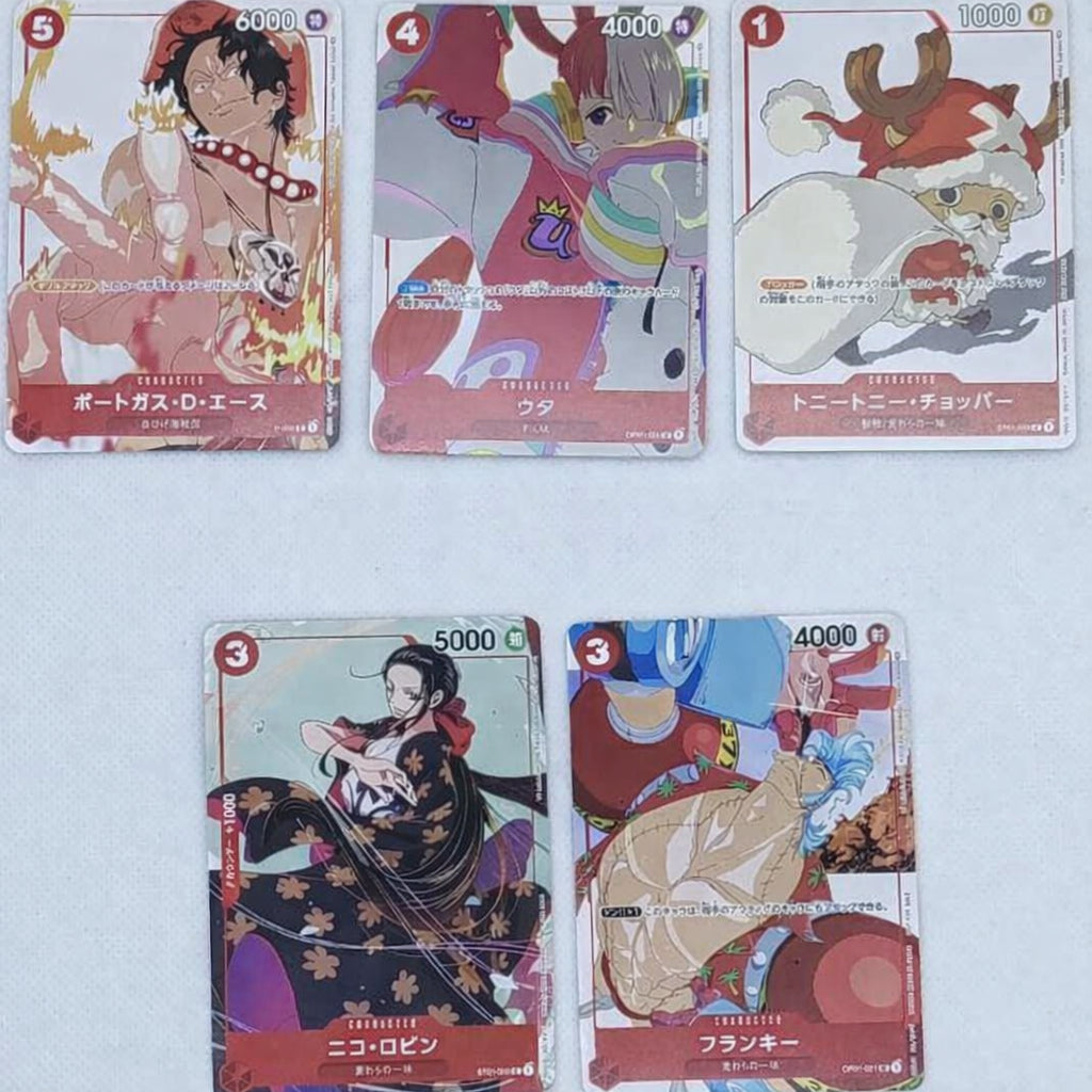 ACE, UTA, SANTA CHOPPER, NICO ROBIN, FRANKY Set of 5 Matching Battle Sealed Pack  One Piece TCG 5 Card Pack