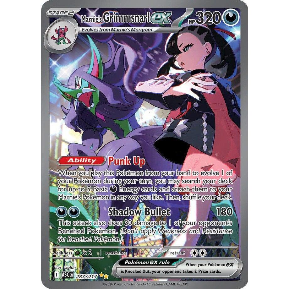 ASC_287/217 Marnie's GRIMMSNARL EX *Ascended Heroes* SIR English Holofoil Pokemon TCG_Special Illustration Rare