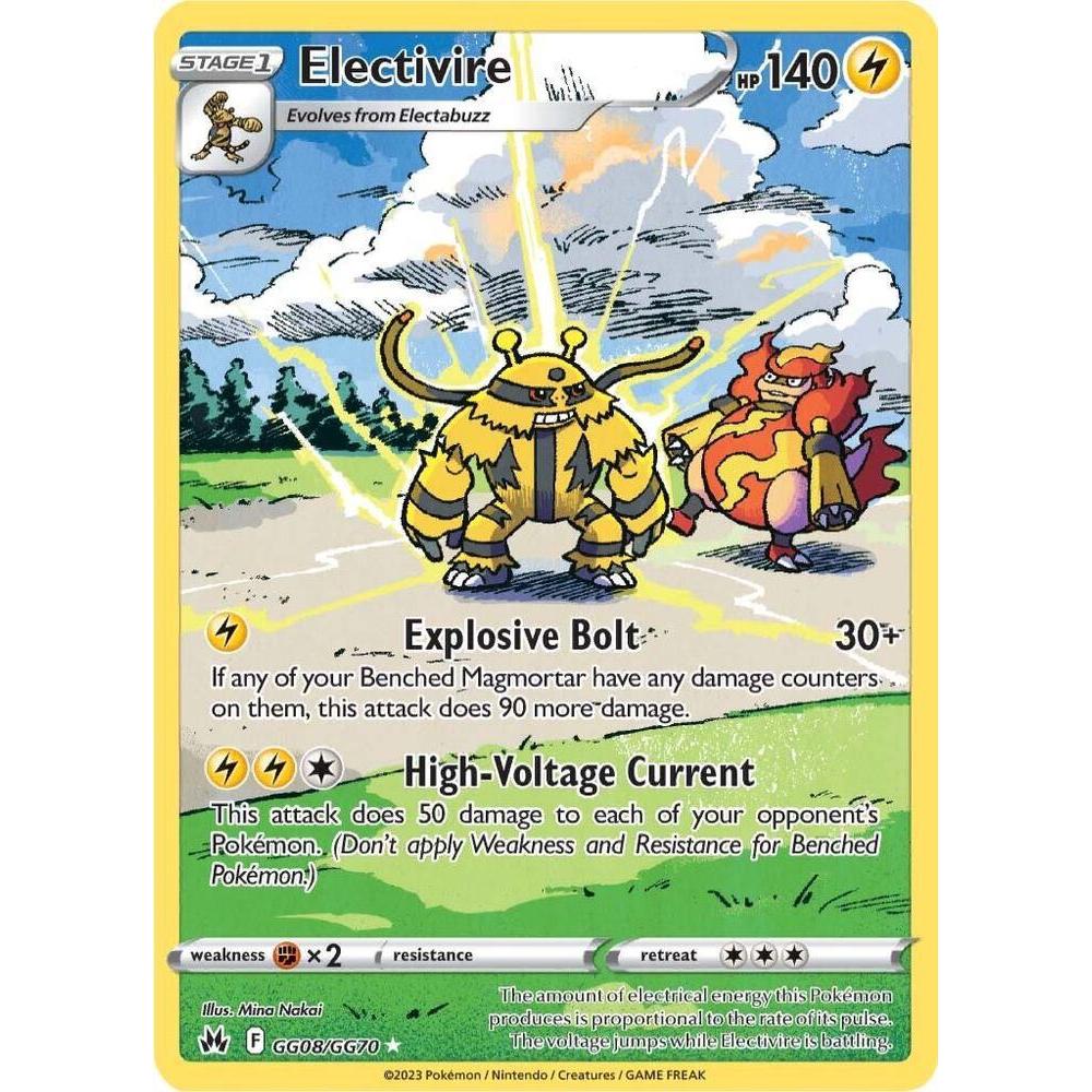 CRZ_GG08/GG70 ELECTIVIRE *Crown Zenith*  English Holofoil Pokemon TCG_Galarian Gallery
