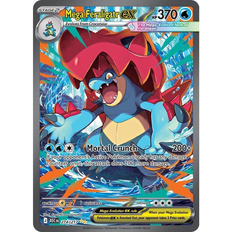 ASC_274/217 Mega FERALIGATR EX *Ascended Heroes* SIR English Pokemon TCG_Special Illustration Rare