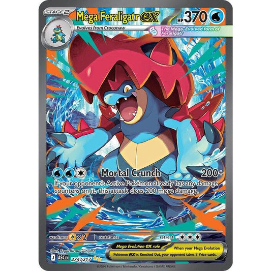 ASC_274/217 Mega FERALIGATR EX *Ascended Heroes* SIR English Pokemon TCG_Special Illustration Rare