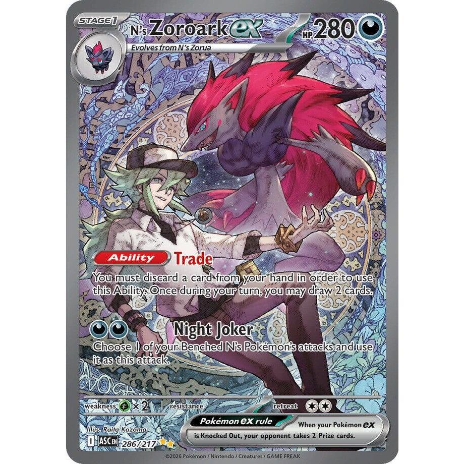 ASC_286/217 N's ZOROARK EX *Ascended Heroes* SIR English Pokemon TCG_Special Illustration Rare