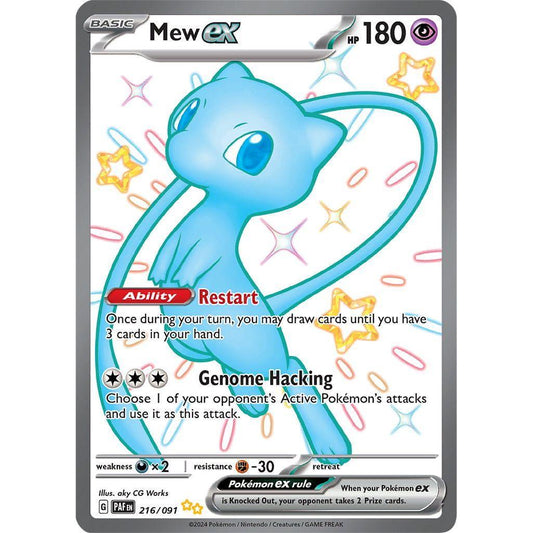 PAF_216/081 MEW EX *Paldean Fates* UR English Holofoil Pokemon TCG_Shiny Ultra Rare