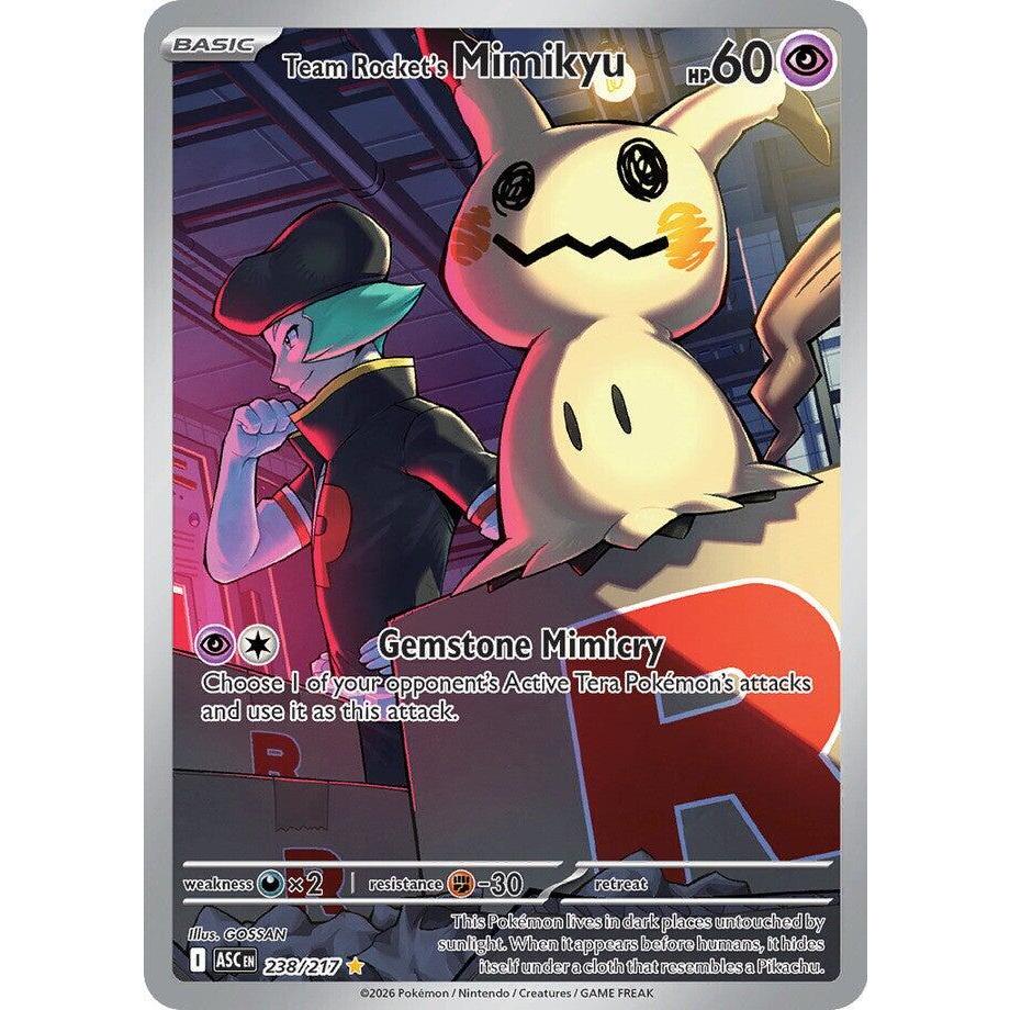 ASC_238/217 Team Rocket's MIMIKYU *Ascended Heroes* IR English Holofoil Pokemon TCG_Illustration Rare