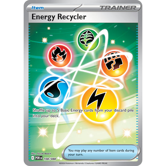 POR_108/088 ENERGY RECYCLER Trainer *Perfect Order* IR English Holofoil Pokemon TCG_Illustration Rare
