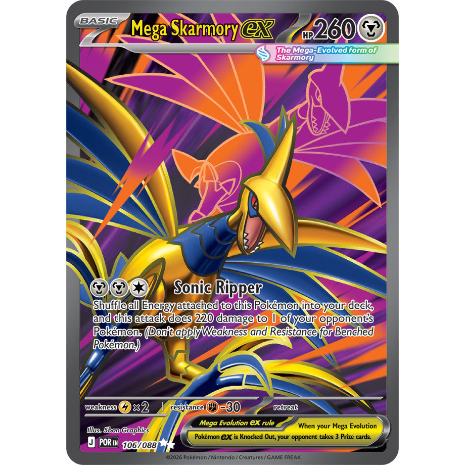 POR_106/088 Mega SKARMORY EX *Perfect Order* UR English Holofoil Pokemon TCG_Ultra Rare