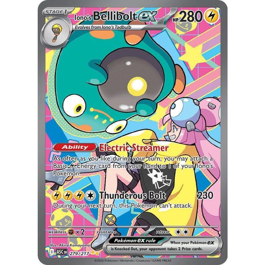 ASC_279/217 Iono's BELLIBOLT EX *Ascended Heroes* IR English Holofoil Pokemon TCG_Illustration Rare