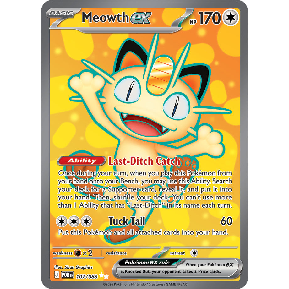 POR_107/088 MEOWTH EX *Perfect Order* UR English Holofoil Pokemon TCG_Ultra Rare