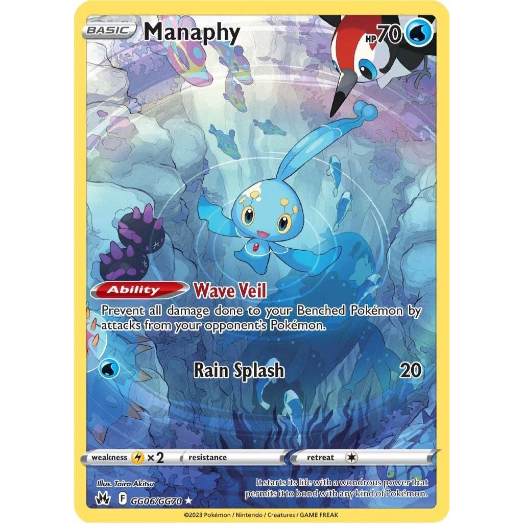 CRZ_GG06/GG70 MANAPHY *Crown Zenith*  English Holofoil Pokemon TCG_Galarian Gallery