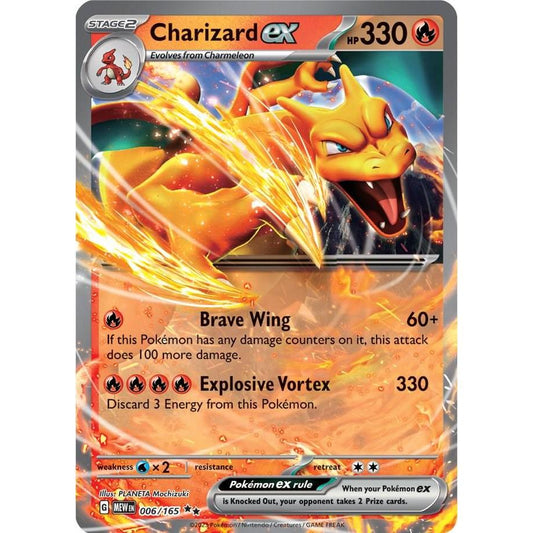 MEW_006/165 CHARIZARD EX *Scarlet & Violet 151* RR English Pokemon TCG_Double Rare