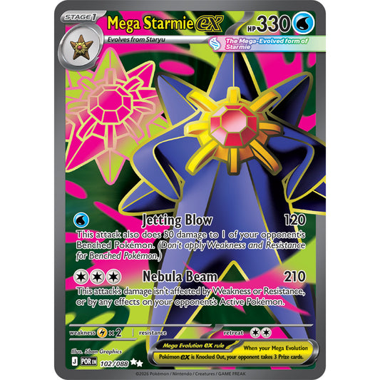 POR_102/088 Mega STARMIE EX *Perfect Order* UR English Holofoil Pokemon TCG_Ultra Rare