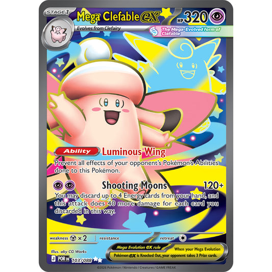 POR_103/088 Mega CLEFABLE EX *Perfect Order* UR English Holofoil Pokemon TCG_Ultra Rare