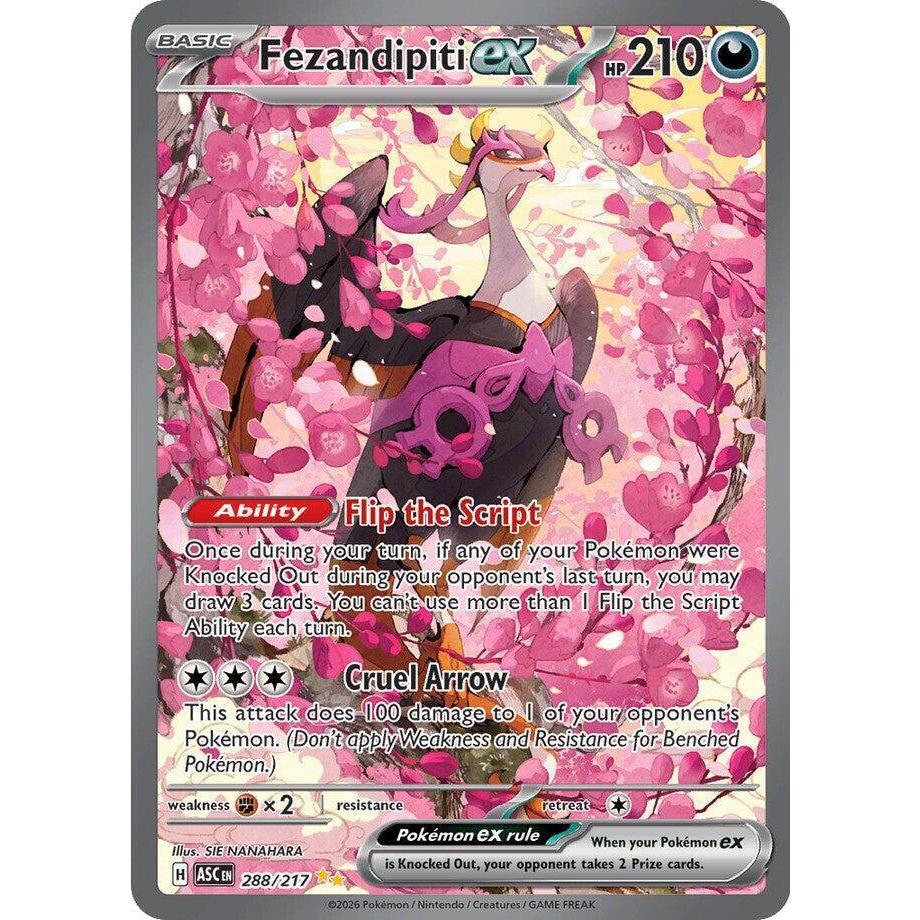 ASC_288/217 FEZANDIPITI EX *Ascended Heroes* SIR English Holofoil Pokemon TCG_Special Illustration Rare