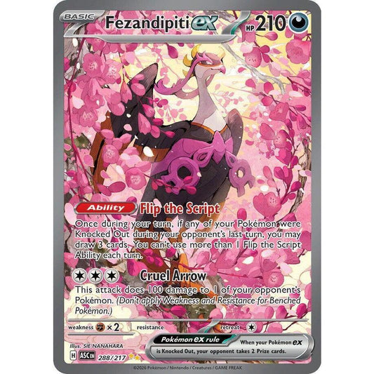 ASC_288/217 FEZANDIPITI EX *Ascended Heroes* SIR English Holofoil Pokemon TCG_Special Illustration Rare