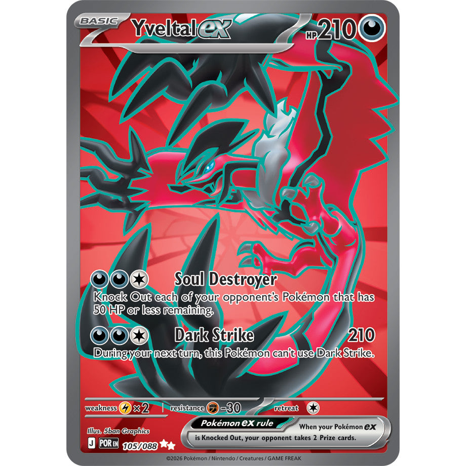 POR_105/088 YVELTAL EX *Perfect Order* UR English Holofoil Pokemon TCG_Ultra Rare