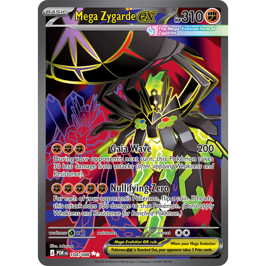 POR_104/088 Mega ZYGARDE EX *Perfect Order* UR English Holofoil Pokemon TCG_Ultra Rare