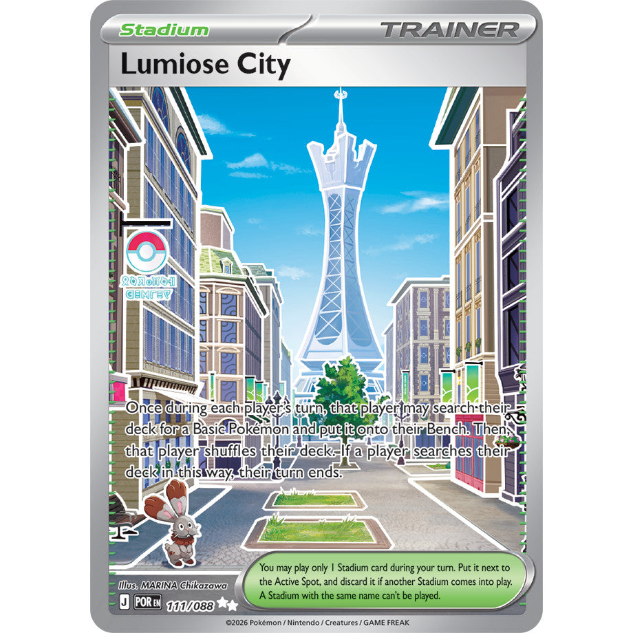 POR_111/088 LUMIOSE CITY Trainer *Perfect Order* IR English Holofoil Pokemon TCG_Illustration Rare