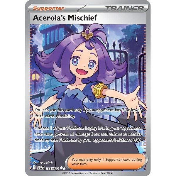 MEG_165/132 ACEROLA'S MISCHIEF Trainer *Mega Evolutions* IR English Pokemon TCG_Illustration Rare
