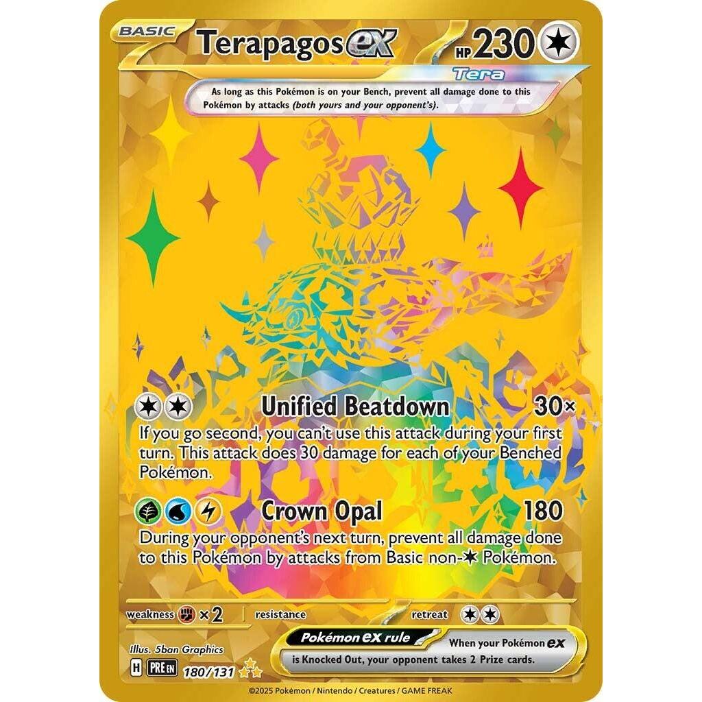 PRE_180/131 TERAPAGOS EX *Prismatic Evolution* HR English Holofoil Pokemon TCG_Hyper Rare