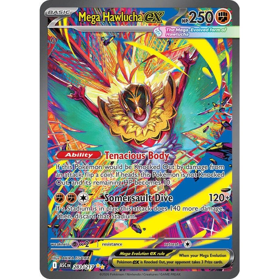 ASC_283/217 Mega HAWLUCHA EX *Ascended Heroes* SIR English Pokemon TCG_Special Illustration Rare