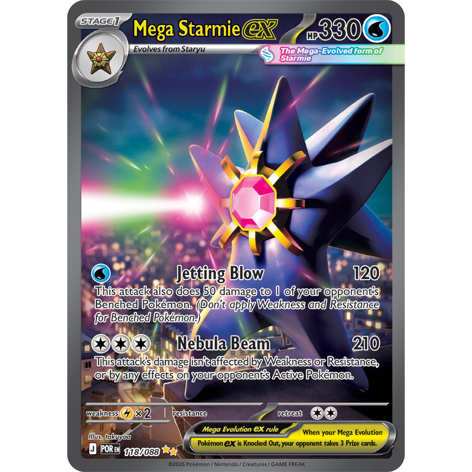 POR_118/088 Mega STARMIE EX *Perfect Order* SIR English Holofoil Pokemon TCG_Special Illustration Rare