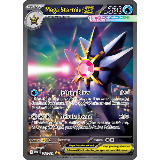 POR_118/088 Mega STARMIE EX *Perfect Order* SIR English Holofoil Pokemon TCG_Special Illustration Rare