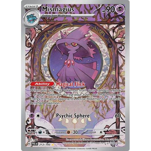 PAL_212/193 MISMAGIUS *Paldea Evolved* AR English Pokemon TCG_Art Rare