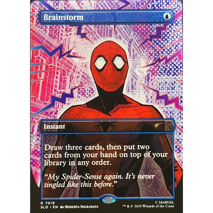 SLD_7019 Brainstorm *Secret Lair Drop: Spider-Man* MTG Magic: The Gathering_Rare