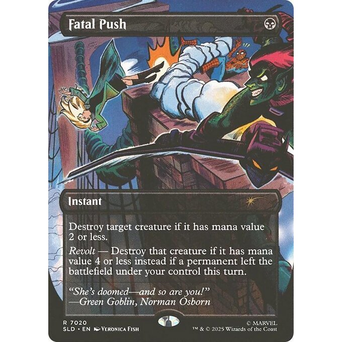 SLD_7020 Fatal Push *Secret Lair Drop: Spider-Man* MTG Magic: The Gathering_Rare