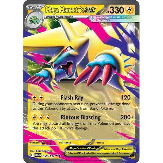 MEG_050/132 Mega MANECTRIC EX *Mega Evolutions*  English Pokemon TCG_Double Rare