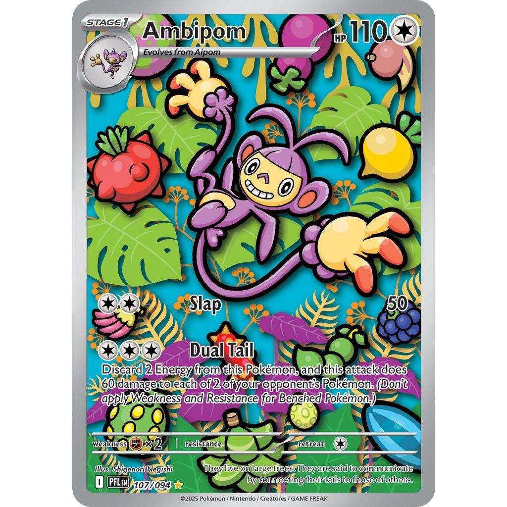 PFL_107/094 AMBIPOM *Phanstasmal Flames* AR English Pokemon TCG_Full Art Rare