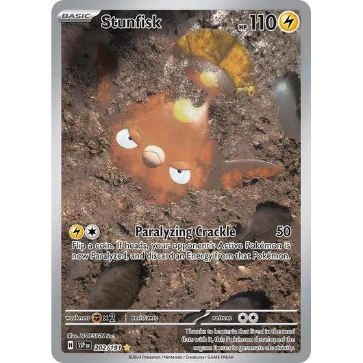 SSP_202 STUNFISK *Surging Sparks*  English Pokemon TCG_Art Rare