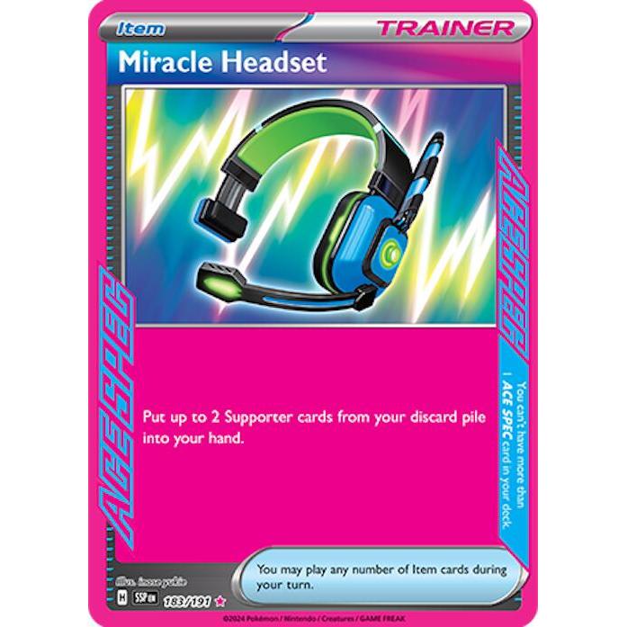 SSP_183/191 MIRACLE HEADSET *Surging Sparks*  English Pokemon TCG_Rare