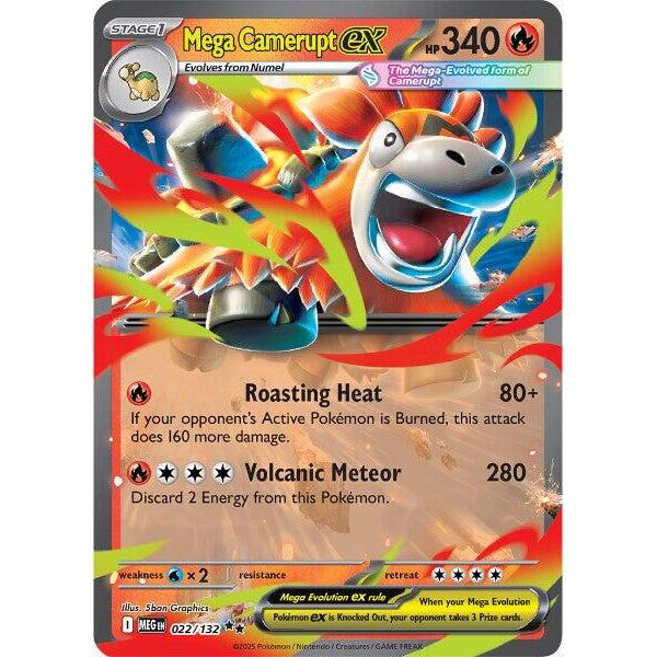 MEG_022/132 Mega CAMERUPT EX *Mega Evolutions*  English Pokemon TCG_Double Rare
