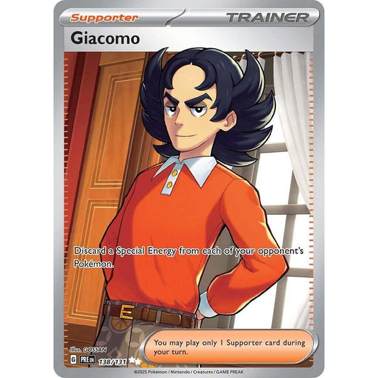 PRE_138/131 GIACOMO Trainer *Prismatic Evolutions*  English Pokemon TCG_Double Rare