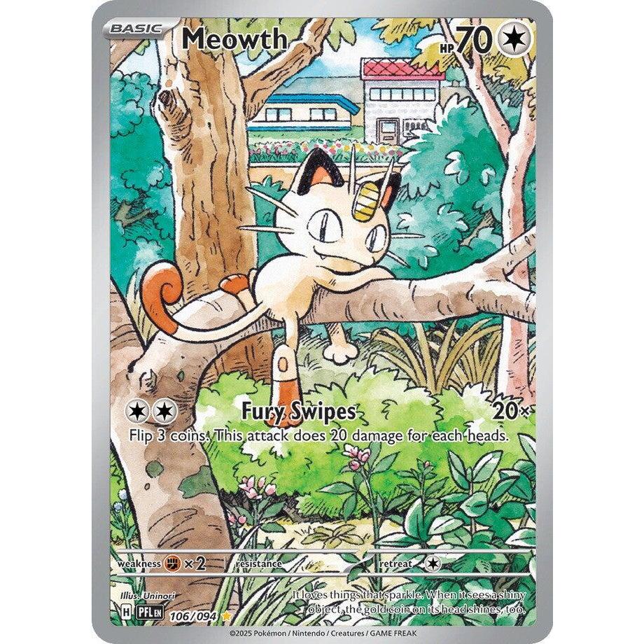 PFL_106/094 MEOWTH *Phanstasmal Flames* AR English Pokemon TCG_Full Art Rare