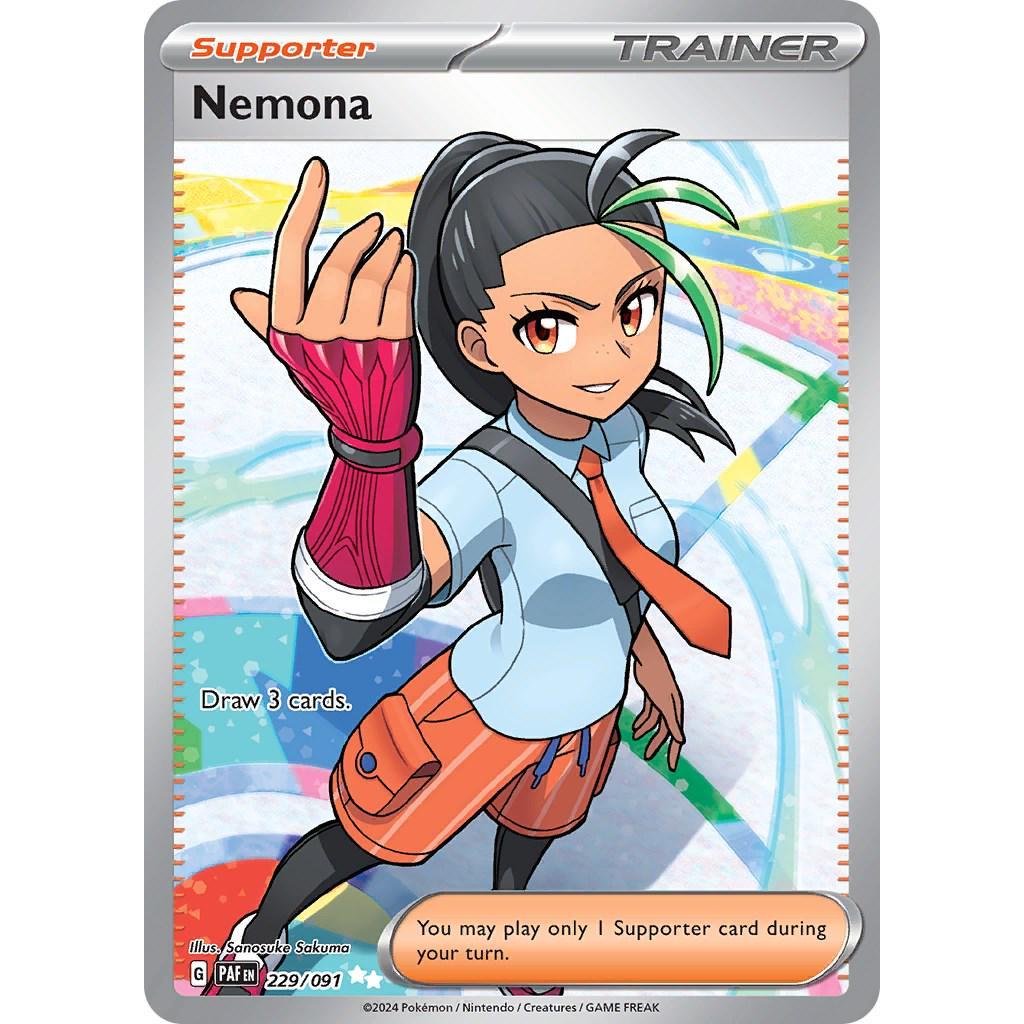 PAF_229/091 NEMONA Trainer *Paldean Fates*  English Pokemon TCG_Double Rare