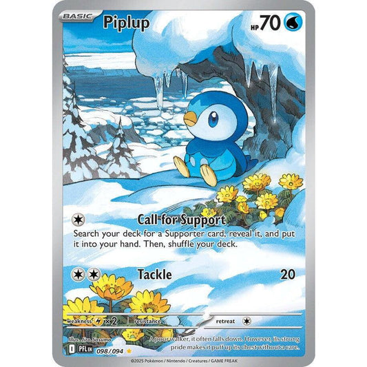 PFL_098/094 PIPLUP *Phanstasmal Flames* AR English Pokemon TCG_Full Art Rare