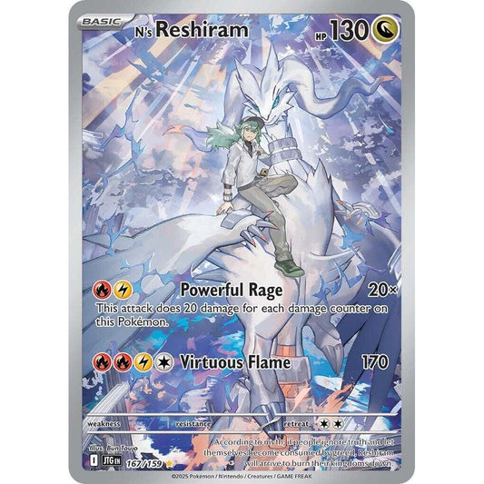 JTG_167/159 N's RESHIRAM *Journey Together* AR English Pokemon TCG_Trainer Full Art Rare